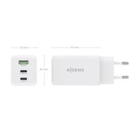 Miniatura 5 de AISENS - CARGADOR GaN 65W, 2xUSB-C PD3.0 QC4.0, 1xUSB-A QC3.0, BLANCO