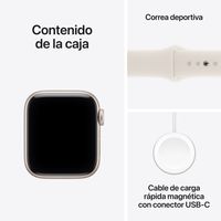 Miniatura 9 de Apple Watch SE 3 GPS + Cellular 40mm Starlight Aluminium Case with Starlight Sport Band - M/L