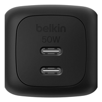 Miniatura 1 de CARGADOR USB GAN BELKIN WCH019kqBK 50W 2xUSB-C PD PPS DISE??O COMPACTO COLOR NEGRO