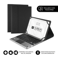 Miniatura 1 de FUNDA Y TECLADO TABLET 10.1´´ SUBBLIM BT TOUCHPAD BLACK