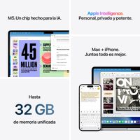 Miniatura 9 de MacBook APPLE Air 13" M5 chip with 10-core CPU and 10-core GPU, 24GB, 1TB SSD - Sky Blue