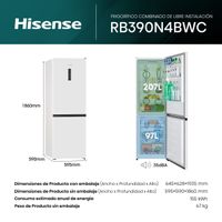 Miniatura 3 de FRIGORIFICO COMBI HISENSE RB390N4BWC C ALTO 186 CM ANCHO 59.5 CM BLANCO