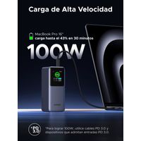 Miniatura 16 de UGREEN POWER BANK NEXODE 130W - 20000MAH - CARGA RAPIDA - GRIS