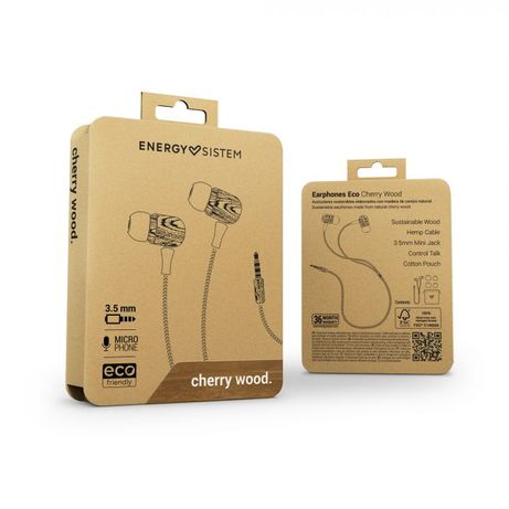 AURICULARES ECO CHERRY WOOD ENERGY SISTEM - Imagen 2 de 7 AURICULARES ECO CHERRY WOOD ENERGY SISTEM - Imagen 2 de 7