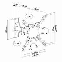 Miniatura 5 de SOPORTE DE PARED AISENS PANTALLAS 13P- 42P NEGRO WT42TSLE-009
