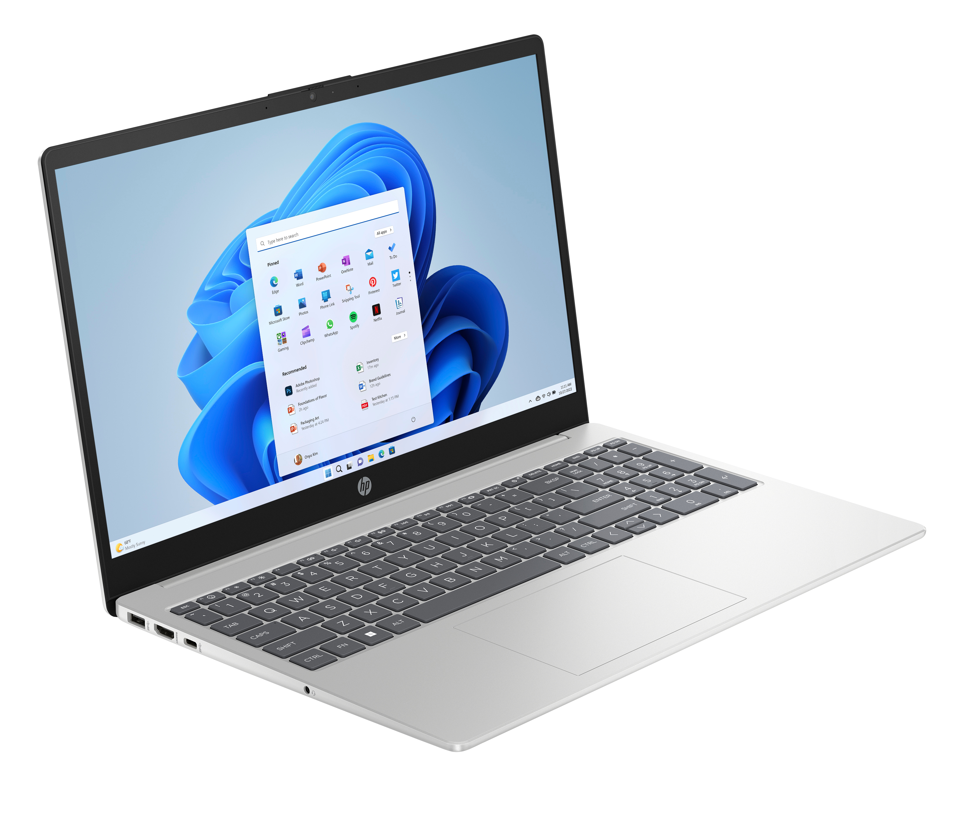 HP 15 laptop side profile slim design from Beep Informática