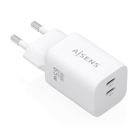 Miniatura 1 de AISENS Cargador GaN 65W  2xUSB C PD3 0 QC4 0  Blanco