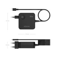 Miniatura 5 de AISENS Cargador 65W PD3 0 1xUSB C 1 5m  Negro