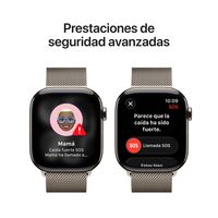 Miniatura 7 de Apple Watch Series 11 GPS + Cellular 46mm Natural Titanium Case with Natural Milanese Loop - S/M