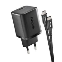Miniatura 5 de CARGADOR USB GAN NGS BUD65W-L 65W 1xUSB-C PD PPS DISE??O COMPACTO CON CABLE TRENZADO Y 5 TIPS NEGRO