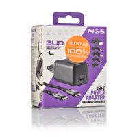 Miniatura 14 de CARGADOR USB GAN NGS BUD65W-L 65W 1xUSB-C PD PPS DISE??O COMPACTO CON CABLE TRENZADO Y 5 TIPS NEGRO