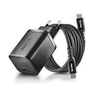 Miniatura 6 de CARGADOR USB GAN NGS BUD65W-H 65W 1xUSB-C PD PPS DISE??O COMPACTO CON CABLE TRENZADO Y 8 TIPS NEGRO