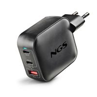 Miniatura 2 de CARGADOR USB GAN NGS BUD 100W TINY 100W 2xUSB-C 1xUSB-A PD PPS DISE??O ULTRRACOMPACTO COLOR NEGRO