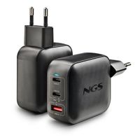 Miniatura 3 de CARGADOR USB GAN NGS BUD 100W TINY 100W 2xUSB-C 1xUSB-A PD PPS DISE??O ULTRRACOMPACTO COLOR NEGRO