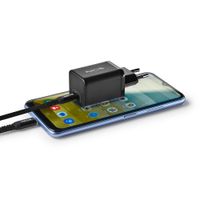 Miniatura 7 de CARGADOR USB GAN NGS BUD 65W-AC 65W 1xUSB-C PD PPS COMPACTO CABLE TRENZADO Y 4 TIPS ACER NEGRO