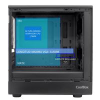 Miniatura 11 de Caja COOLBOX  COOLBOX GAMING CAJA MATX GM350 DARKFACE USB-C 3.2 GEN1 CRISTAL AHUMADO  Negro
