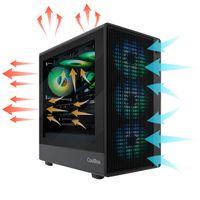 Miniatura 12 de Caja COOLBOX  COOLBOX GAMING CAJA MATX GM350 DARKFACE USB-C 3.2 GEN1 CRISTAL AHUMADO  Negro