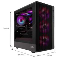 Miniatura 14 de Caja COOLBOX  COOLBOX GAMING CAJA MATX GM350 DARKFACE USB-C 3.2 GEN1 CRISTAL AHUMADO  Negro