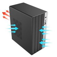 Miniatura 10 de Caja COOLBOX  COOLBOX CAJA MATX M870 USB-C 3.2 GEN1 FTE.500W BASIC500GR 0.8MM  Negro Incluye Fuente