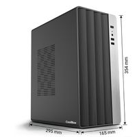 Miniatura 12 de Caja COOLBOX  COOLBOX CAJA MATX M870 USB-C 3.2 GEN1 FTE.500W BASIC500GR 0.8MM  Negro Incluye Fuente