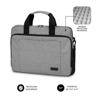 Miniatura 1 de MALETIN PORTATIL 13.3´´ - 14´´ SUBBLIM GREY