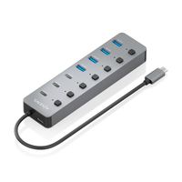 Miniatura 2 de AISENS Hub USB3 2 Gen2 10G USB C  USB C M 4xUSB A H 3xUSB C H 1xUSB C H PD3 0 100W  Gris  30cm