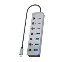 Miniatura 4 de AISENS Hub USB3 2 Gen2 10G USB C  USB C M 4xUSB A H 3xUSB C H 1xUSB C H PD3 0 100W  Gris  30cm