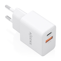 Miniatura 1 de AISENS - CARGADOR GaN 20W, 1xUSB-C PD3.0, 1xUSB-A QC3.0, BLANCO