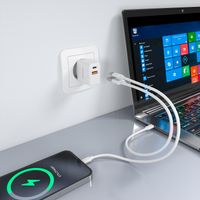 Miniatura 6 de AISENS - CARGADOR GaN 20W, 1xUSB-C PD3.0, 1xUSB-A QC3.0, BLANCO