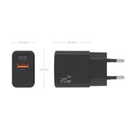 Miniatura 5 de AISENS - CARGADOR GaN 20W, 1xUSB-C PD3.0, 1xUSB-A QC3.0, NEGRO