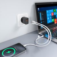 Miniatura 7 de AISENS - CARGADOR GaN 20W, 1xUSB-C PD3.0, 1xUSB-A QC3.0, NEGRO