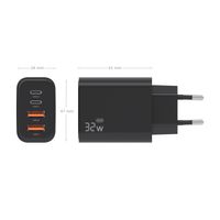 Miniatura 5 de AISENS - CARGADOR GaN 32W, 2xUSB-C PD3.0, 2xUSB-A, NEGRO