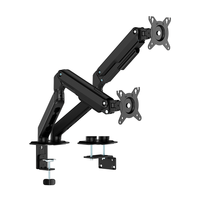 Miniatura 1 de AISENS Soporte de Mesa Eco Contrapeso Giratorio e Inclinable para Monitor TV 9KG  3 Pivotes  2 Brazos  de 17  32   Negro