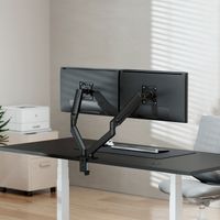 Miniatura 6 de AISENS Soporte de Mesa Eco Contrapeso Giratorio e Inclinable para Monitor TV 9KG  3 Pivotes  2 Brazos  de 17  32   Negro