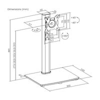 Miniatura 8 de AISENS Soporte de Mesa Con Peana Eco Giratorio e Inclinable para Monitor TV 12kg de 17 34  Negro