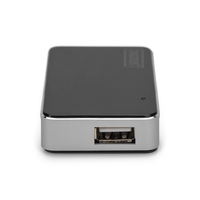 Miniatura 1 de USB 2.0  4-PORT HUB  4X USB A/F  1X USB BMINI/F INCL. USB A/M TO      MINI5P CABLE  BLACK