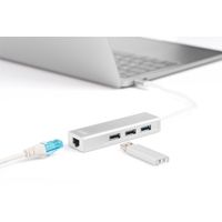 Miniatura 7 de 3 PORT USB 3.0 TYPE C HUB GIGABIT ETHERNET RJ45 WIN/MAC OS