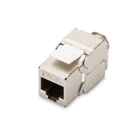 Miniatura 1 de Cat 5e Keystone Jack  shielded RJ45 to LSA  tool free connection  incl. cable tie Silver