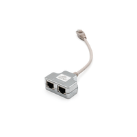 Miniatura 1 de CAT 5E PATCH CABLE ADAPTER  2X CAT 5E  SHIELDED PC-PC  2X RJ45 FEMALE TO 1X RJ45 MALE  0.19 M