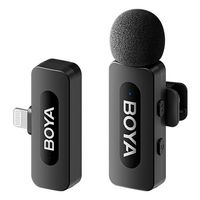 Miniatura 2 de Boya BY V1 Sistema Micr  fono Inal  mbrico de Solapa Lavalier Conector Lightning iOS