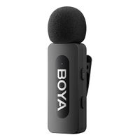 Miniatura 4 de Boya BY V1 Sistema Micr  fono Inal  mbrico de Solapa Lavalier Conector Lightning iOS