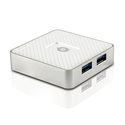 HUB USB 3.0 CONCEPTRONIC HUBBIES03W 4 PUERTOS USB 3.0 CON ALIMENTADOR COLOR BLANCO
