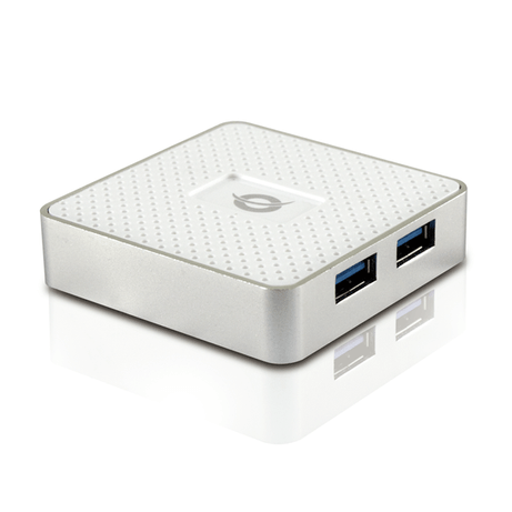HUB USB 3.0 CONCEPTRONIC HUBBIES03W 4 PUERTOS USB 3.0 CON ALIMENTADOR COLOR BLANCO - Imagen 1 de 2 HUB USB 3.0 CONCEPTRONIC HUBBIES03W 4 PUERTOS USB 3.0 CON ALIMENTADOR COLOR BLANCO - Imagen 1 de 2