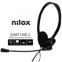 Miniatura 1 de AURICULARES NILOX MICROFONO CONTROL VOL NEGRO ALAMBRICO