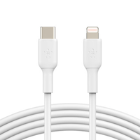 Miniatura 1 de CABLE LIGHTNING BELKIN BOOSTCHARGE MACHO A TIPO C MACHO 1M (CERT. M FI) BLANCO