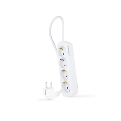 Nanocable Regleta de Enchufes 4 Tomas 1.4 m Blanco