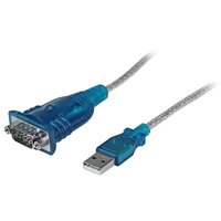 Miniatura 1 de Cable USB a Serie de 1 Puerto DB9 M/M de 0,4m - Adaptador USB a RS232 - Adaptador USB a Serie DB9