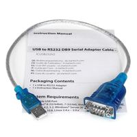 Miniatura 2 de Cable USB a Serie de 1 Puerto DB9 M/M de 0,4m - Adaptador USB a RS232 - Adaptador USB a Serie DB9