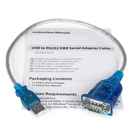 Cable USB a Serie de 1 Puerto DB9 M/M de 0,4m - Adaptador USB a RS232 - Adaptador USB a Serie DB9 - Imagen 2 de 7 Cable USB a Serie de 1 Puerto DB9 M/M de 0,4m - Adaptador USB a RS232 - Adaptador USB a Serie DB9 - Imagen 2 de 7