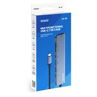 Miniatura 5 de Savio AK 82 hub de interfaz USB Tipo C 5000 Mbit s Negro